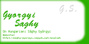 gyorgyi saghy business card